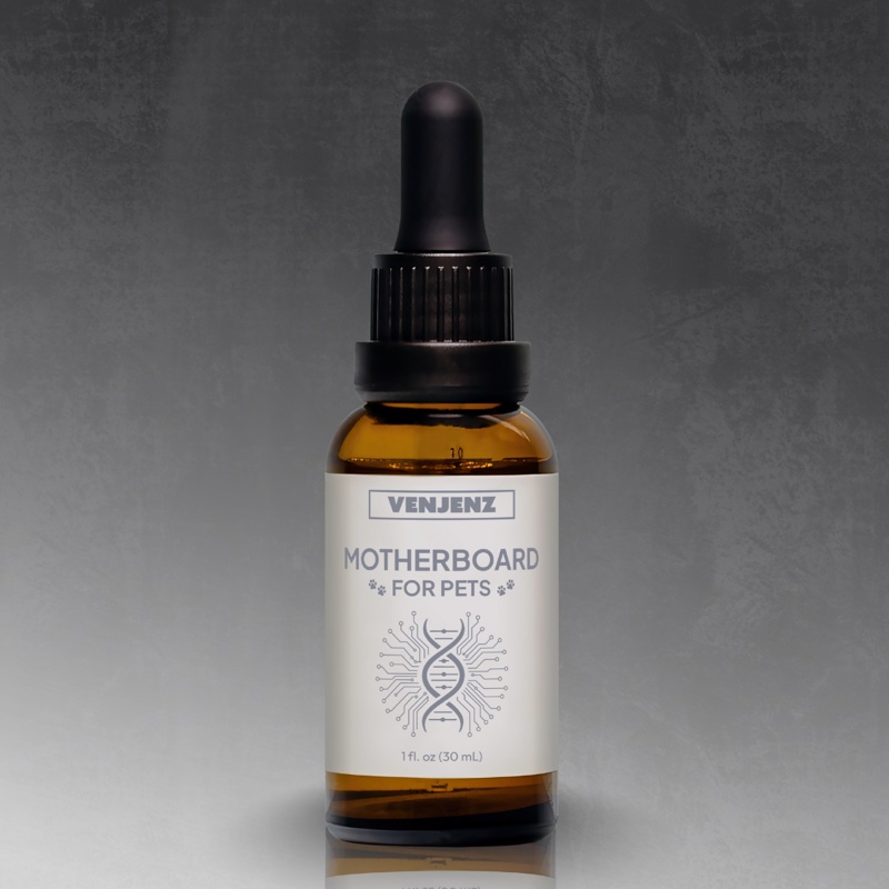A bottle of Motherboard for Pets