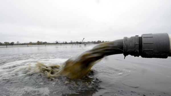 Manure pipe lagoon