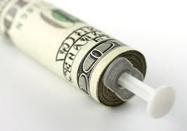 Syringe Wrapped in Money